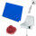 Plastic film cover double flame retardant 75x150cm - blue