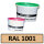Fabric color  fabric RAL 1001