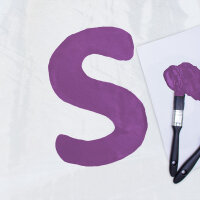 Polyester substance color signal violet RAL 4008 - flame retardant