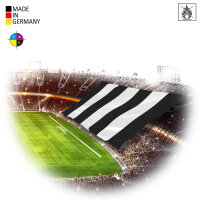 Big sector banner sewn according to pattern flame retardant