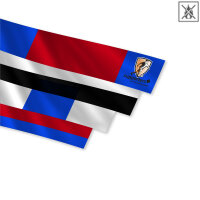 Flag scarf sewn according to pattern flame retardant